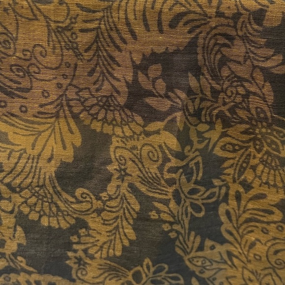 Light weight blue and white scarf. Polyester. With Pom poms at either end - Picture 6 of 9